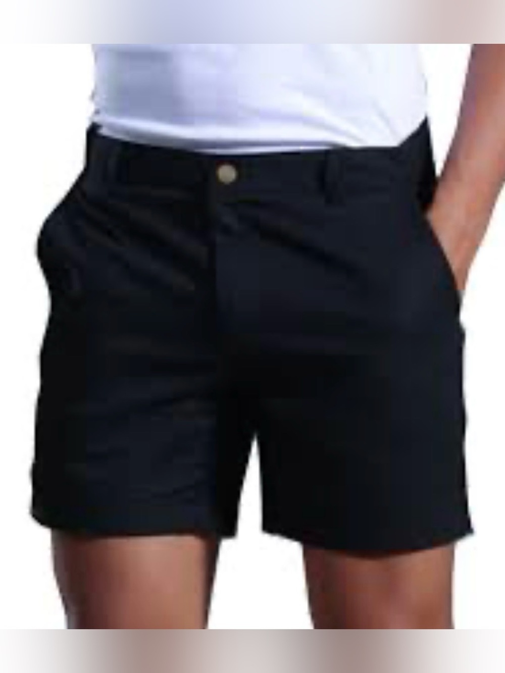 XINNUO Men's Black Casual Chino Shorts, Size 34